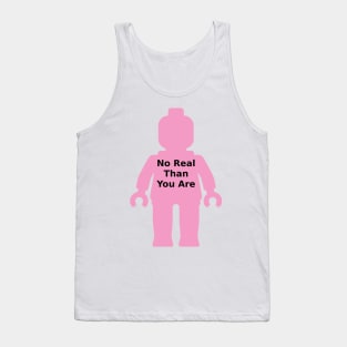 Minifig with 'No Real Than You Are' Slogan Tank Top